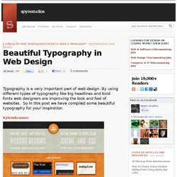Beautiful Typography in Web Design