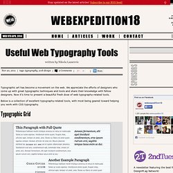 Useful Web Typography Tools