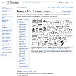 Typologie de la céramique grecque