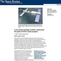 A new policy typology to better understand the goals of China’s space program (page 2)