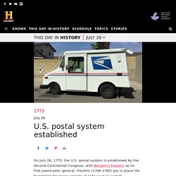 U.S. Postal System Established