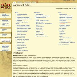 UA:Variant Rules