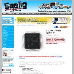 uALFAT - FAT file system IC ($15.76) : Saelig Online Store
