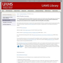 NIH Public Access - UAMS Library