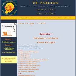 UB-Préhistoire - Cours en ligne L1