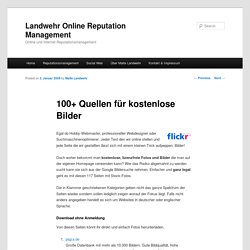 117 Quellen für kostenlose Bilder