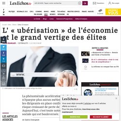 L' « ubérisation » de l'économie et le grand vertige des élites