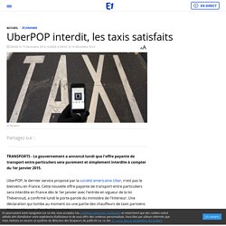UberPOP interdit, les taxis satisfaits