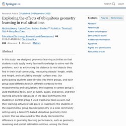 Exploring the effects of ubiquitous geometry learning in real situations