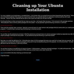 Ubuntu Cleanup