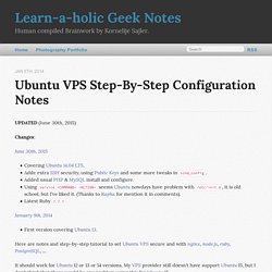 Ubuntu VPS Step-By-Step Configuration Notes - Learn-a-holic Geek Notes