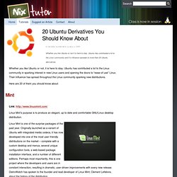 20 Ubuntu Derivatives You Should Know About