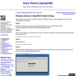 Ubuntu (Gutsy): DynDNS Client Setup « Ivan Torres (mexpolk)