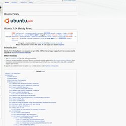Unofficial Ubuntu 7.04 (Feisty Fawn) Starter Guide