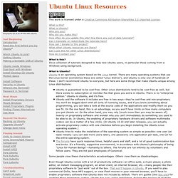 Ubuntu Linux Resources