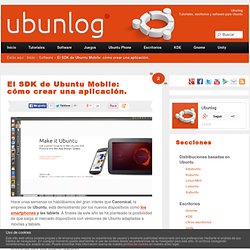 El sdk de Ubuntu Mobile: cómo crear una aplicación