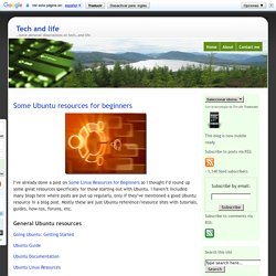 Some Ubuntu resources for beginners