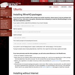 Wine for Debian based distributions