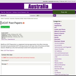 UCAT Past Papers
