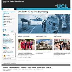 UCL Centre for Systems Engineering