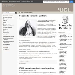 UCL Transcribe Bentham