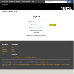 UCLeXtend: Sign in to the site