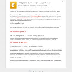 Obszary Uczelnianej Platformy e-Learningowej