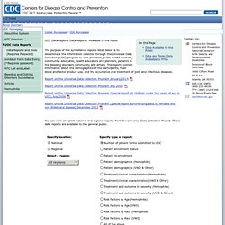 UDC Data Reports