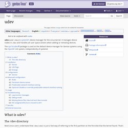 Gentoo udev Guide