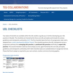 UDL checklists – TEU collaborations