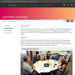 UDL On Campus: Getting Started
