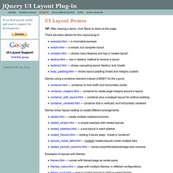 JQuery UI Layout