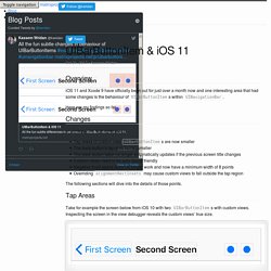 UIBarButtonItem & iOS 11