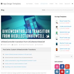 UIViewController transition from UICollectionViewCell