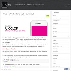 UIColor: Understanding Colour in iOS
