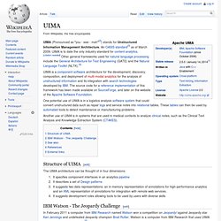 UIMA - Standard for unstructured information