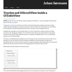 The Exciter - Touches and UIScrollView inside a UITableView