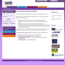 UK Research Office (UKRO)