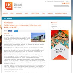 Public Leisure generates over £3.3bn in social value to the UK