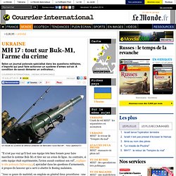 MH 17 : tout sur Buk-M1, l'arme du crime