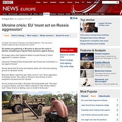 Ukraine crisis: EU 'must act on Russia aggression'