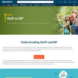ULIP vs SIP - Difference Between ULIP and SIP