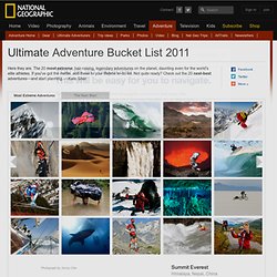 The Ultimate Adventure Bucket List