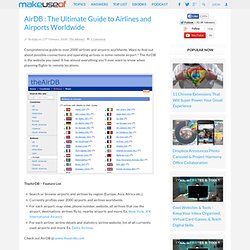 AirDB : The Ultimate Guide to Airlines and Airports Worldwide