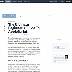 The Ultimate Beginner's Guide To AppleScript