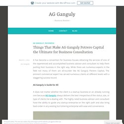 Things That Make AG Ganguly Potrero Capital the Ultimate for Business Consultation