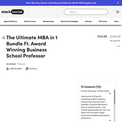 The 2020 Ultimate MBA in 1 Bundle Ft. Award Winning Business School Professor