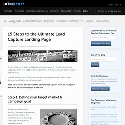 15 Steps to the Ultimate Lead Capture Landing Page