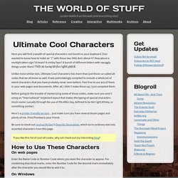 Ultimate Cool Characters: Special Alt Codes and More