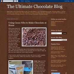 The Ultimate Chocolate Blog: Using Cacao Nibs to Make Chocolate at Home